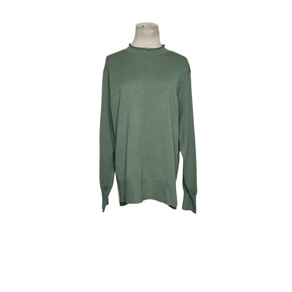 Green long sleeves high neck sweater size Large - Picture 6 of 9
